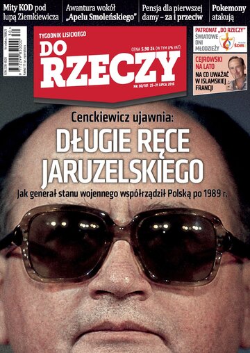 Okładka tygodnika „Do Rzeczy”, wydanie nr 30/2016 (181)