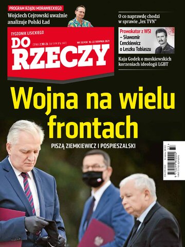 Okładka tygodnika „Do Rzeczy”, wydanie nr 33/2021 (438)