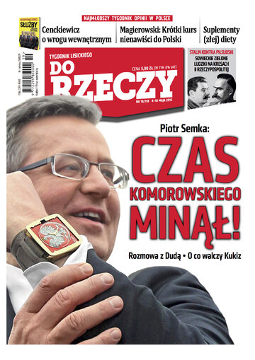 Okładka tygodnika „Do Rzeczy”, wydanie nr 19/2015 (118)