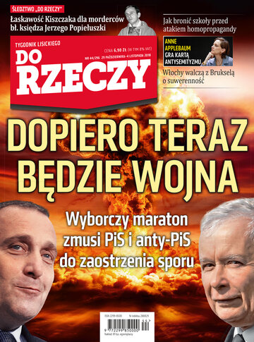 Okładka tygodnika „Do Rzeczy”, wydanie nr 44/2018 (296)