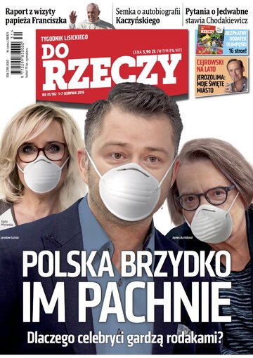 Okładka tygodnika „Do Rzeczy”, wydanie nr 31/2016 (182)