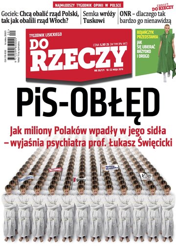 Okładka tygodnika „Do Rzeczy”, wydanie nr 20/2016 (171)