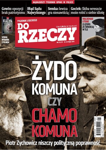 Okładka tygodnika „Do Rzeczy”, wydanie nr 21/2016 (172)