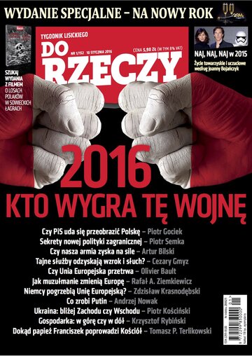 Okładka tygodnika „Do Rzeczy”, wydanie nr 1/2016 (152)