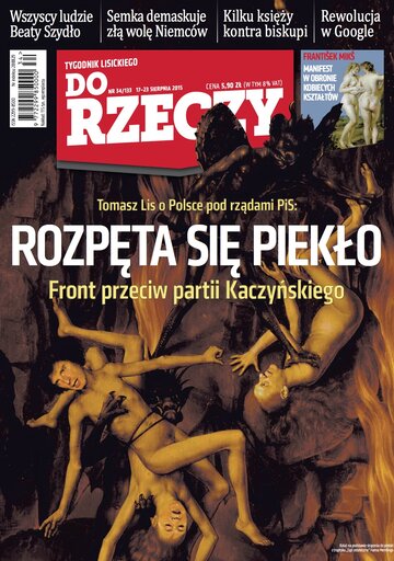 Okładka tygodnika „Do Rzeczy”, wydanie nr 34/2015 (133)