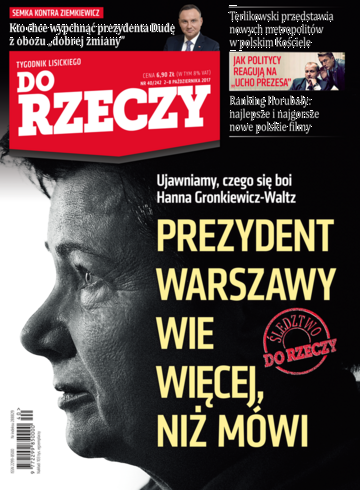 Okładka tygodnika „Do Rzeczy”, wydanie nr 40/2017 (242)