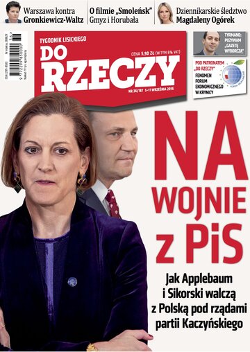 Okładka tygodnika „Do Rzeczy”, wydanie nr 36/2016 (187)