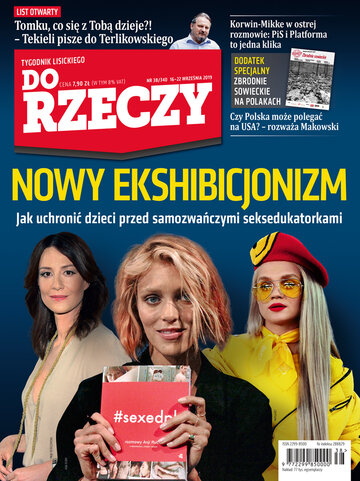 Okładka tygodnika „Do Rzeczy”, wydanie nr 38/2019 (340)