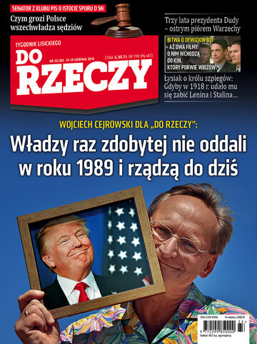 Okładka tygodnika „Do Rzeczy”, wydanie nr 33/2018 (285)