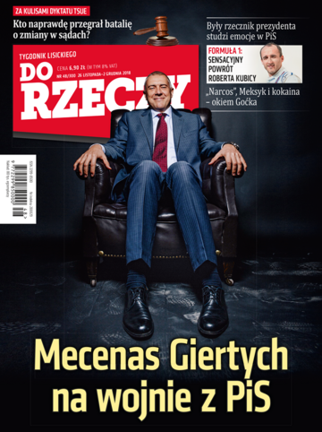 Okładka tygodnika „Do Rzeczy”, wydanie nr 48/2018 (300)