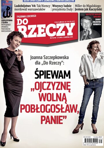 Okładka tygodnika „Do Rzeczy”, wydanie nr 31/2015 (130)