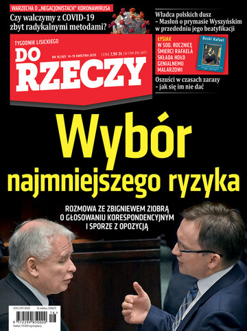 Okładka tygodnika „Do Rzeczy”, wydanie nr 16/2020 (369)