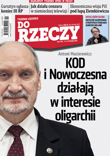 Okładka tygodnika „Do Rzeczy”, wydanie nr 2/2016 (153)