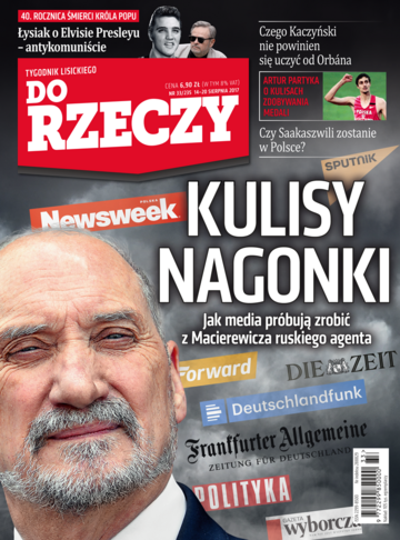 Okładka tygodnika „Do Rzeczy”, wydanie nr 33/2017 (235)