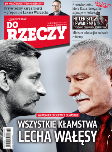 Okładka tygodnika „Do Rzeczy”, wydanie nr 36/2017 (238)