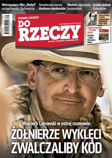 Okładka tygodnika „Do Rzeczy”, wydanie nr 39/2016 (190)