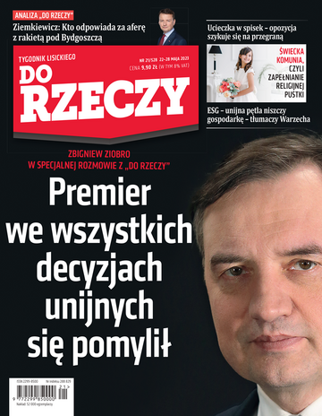 Okładka tygodnika „Do Rzeczy”, wydanie nr 21/2023 (528)