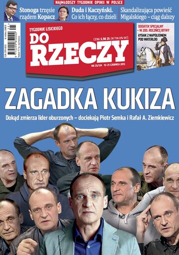 Okładka tygodnika „Do Rzeczy”, wydanie nr 25/2015 (124)