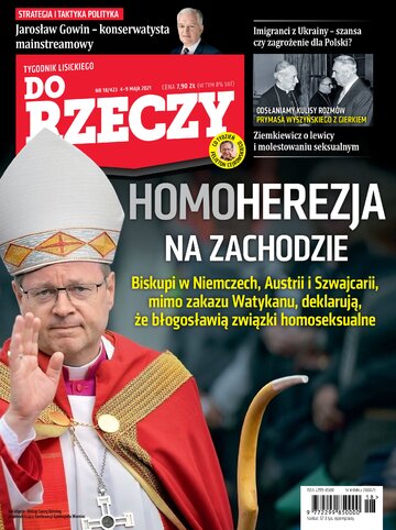 Okładka tygodnika „Do Rzeczy”, wydanie nr 18/2021 (423)