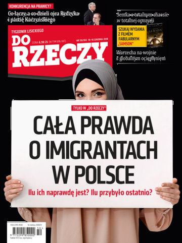 Okładka tygodnika „Do Rzeczy”, wydanie nr 50/2018 (302)