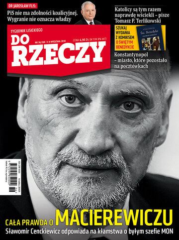 Okładka tygodnika „Do Rzeczy”, wydanie nr 36/2018 (288)