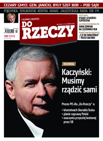 Okładka tygodnika „Do Rzeczy”, wydanie nr 21/2013 (21)