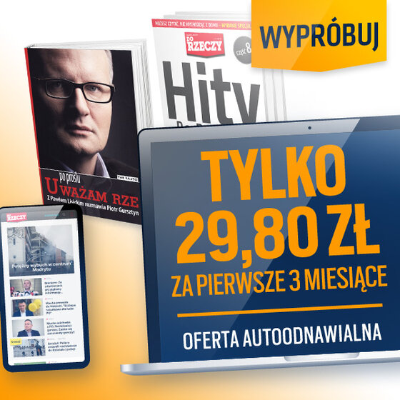 Autoodnawialna miesięczna subskrypcja Do Rzeczy + Historia Do Rzeczy 29.80 zł za pierwsze trzy miesiące TYLKO 29.80 zł ZA 3 MIESIĄCE + 2 PREZENTY. MOŻNA JĄ ANULOWAĆ W DOWOLNYM MOMENCIE