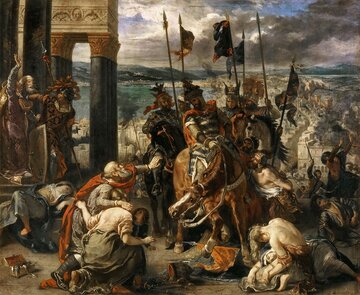 Wejście krzyżowc&oacute;w do&nbsp;Konstantynopola, obraz Eug&egrave;ne Delacroix