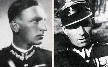 Od lewej: kapitan Franciszek Dąbrowski oraz&nbsp;major Henryk Sucharski