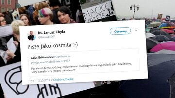 Ksiądz kontra feministki [Twitter] 