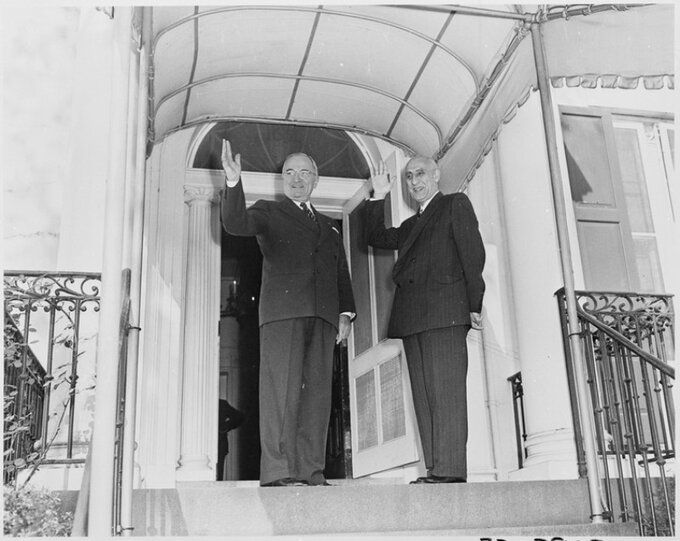 Prezydent USA, Harry Truman i premier Iranu, Mohammad Mosaddegh