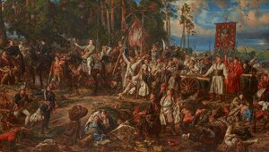 Miniatura: Ponadnarodowy bohater. Otoczony czcią nie...