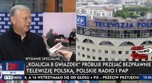 Miniatura: Czarny pasek na TVP Info. "Zamach...