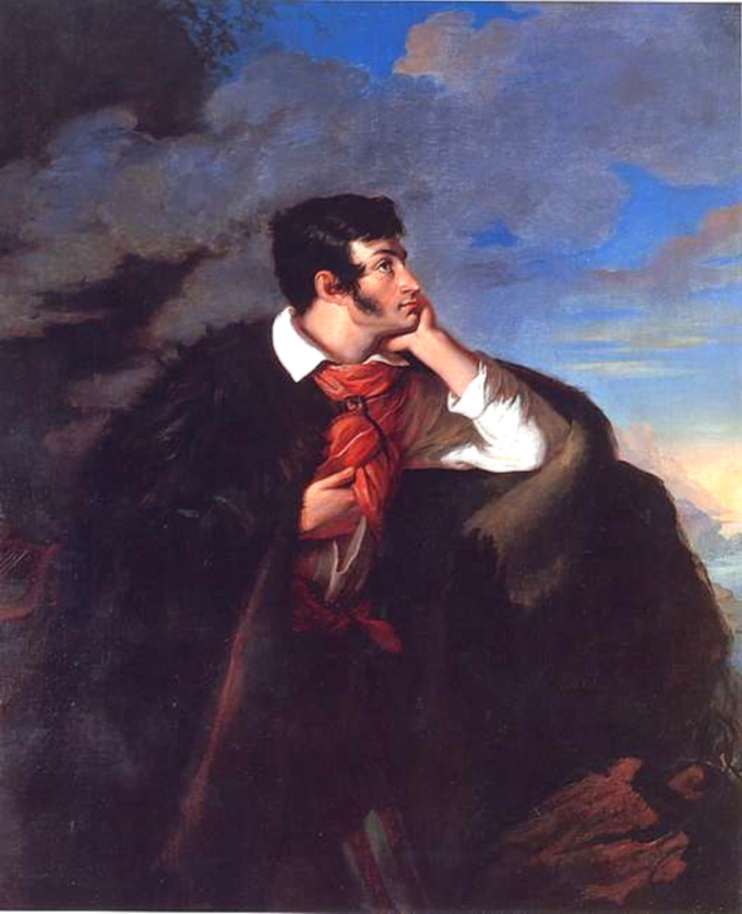 Walenty Wańkowicz, "Portret Adama Mickiewicza na Judahu skale", 1827–1828