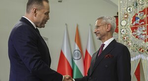Miniatura: Prezydent spotkał się z szefem MSZ Indii....