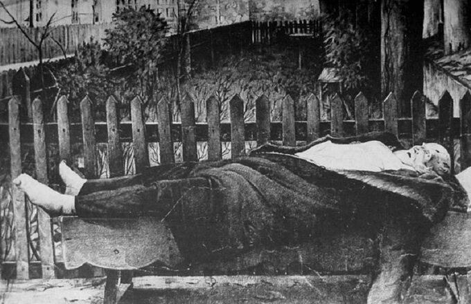 Ciało Romana Sanguszki, zamordowanego w Sławucie