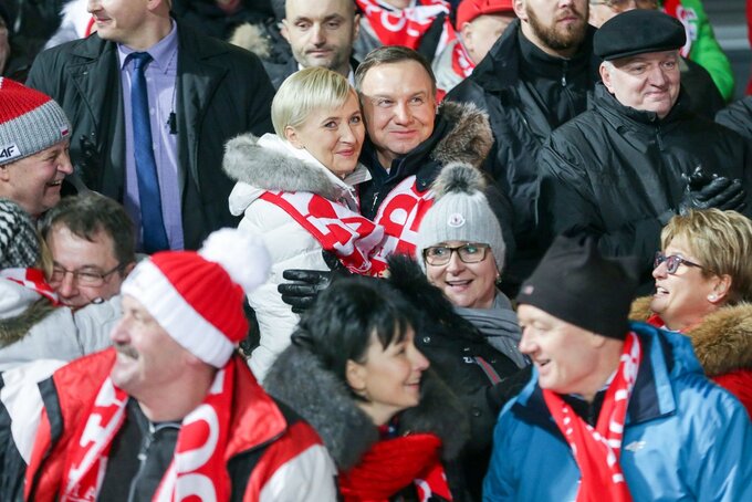 Para prezydencjka na konkursie Pucharu Świata w skokakach narciarskich w Zakopanem