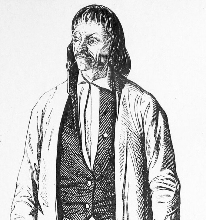 Jakub Szela. Drzeworyt być może sporządzony przez Henryka Dmochowskiego i zamieszczony w Illustrirte Chronik, 1848 rok (fragment)