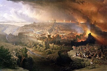 Oblężenie i&nbsp;zniszczenie Jerozolimy w&nbsp;roku 70. Mal. David Roberts (1850)