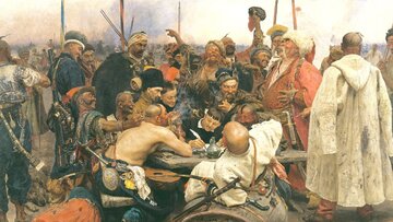 Obraz Ilji Repina "Kozacy piszą list do&nbsp;sułtana"