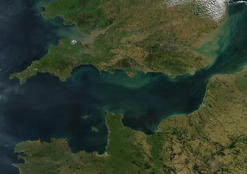 Kanał La Manche na&nbsp;zdjęciu satelitarnym