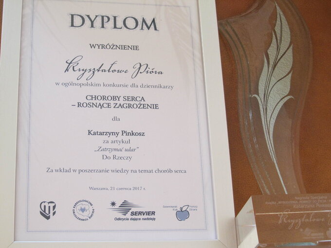 Wyr&oacute;żnienie dla&nbsp;Katarzyny Pinkosz