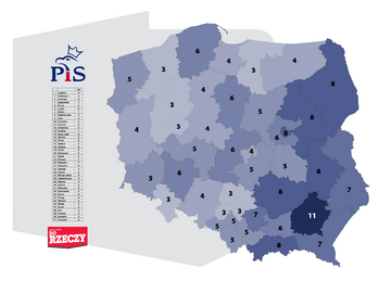 Podział mandat&oacute;w -&nbsp;PiS