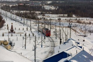 Pociąg na trasie kolejowej Bajkał-Amur