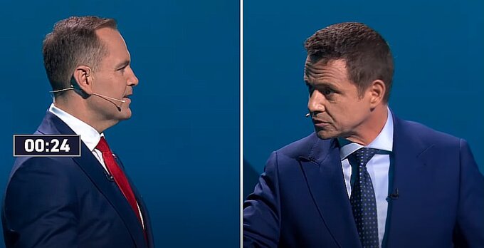 Debata TVP. Karol Nawrocki zadał pytanie Rafałowi Trzaskowskiemu