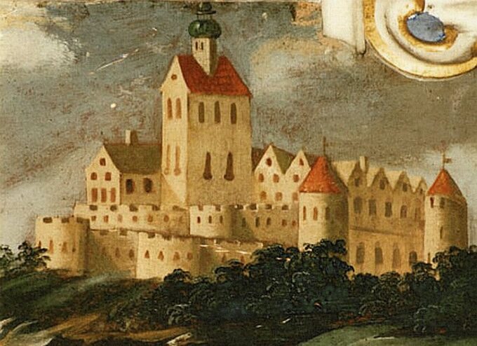 Zamek w Świnach. Najstarszy zachowany wizerunek. 1655 rok
