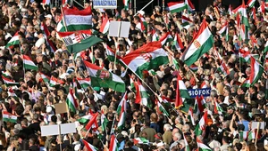 Miniatura: Wielki marsz w Budapeszcie. Orban dosadnie...