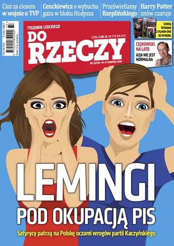 Okładka tygodnika Do Rzeczy 33/184 2016 