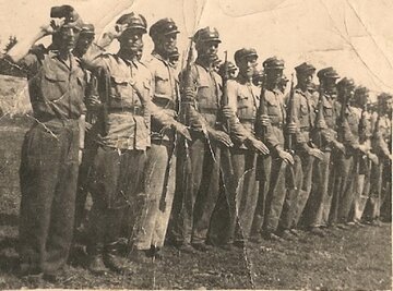 Oddział milicjant&oacute;w przeznaczony do&nbsp;walk z&nbsp;UPA. Pog&oacute;rze Dynowskie, 1946 rok.