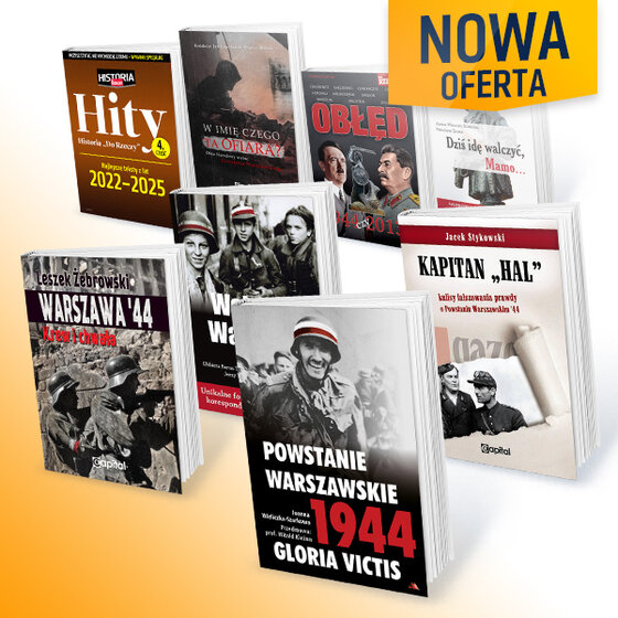 Oferta „Powstanie Warszawskie 1944” roczna subskrypcja tygodnika Do Rzeczy + Historia Do Rzeczy „Powstanie Warszawskie 1944. Gloria Victis”, „Kapitan „Hal”. Kulisy fałszowania prawdy o Powstaniu Warszawskim '44”, „Warszawa'44. Krew i chwała”, „Walcząca Warszawa '44”, „Dziś idę walczyć, Mamo…”, „W imię czego ta ofiara? Obóz Narodowy wobec Powstania Warszawskiego”, „Obłęd 1944 czy 2013?”, „Hity Historia Do Rzeczy”.